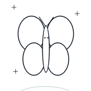 Borboleta sorridente para colorir e imprimir grátis