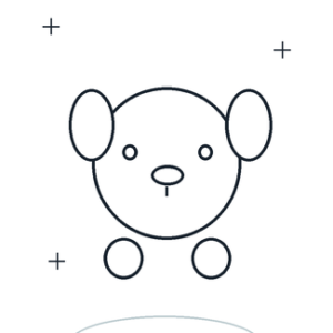 Cachorrinho feliz para colorir e imprimir grátis