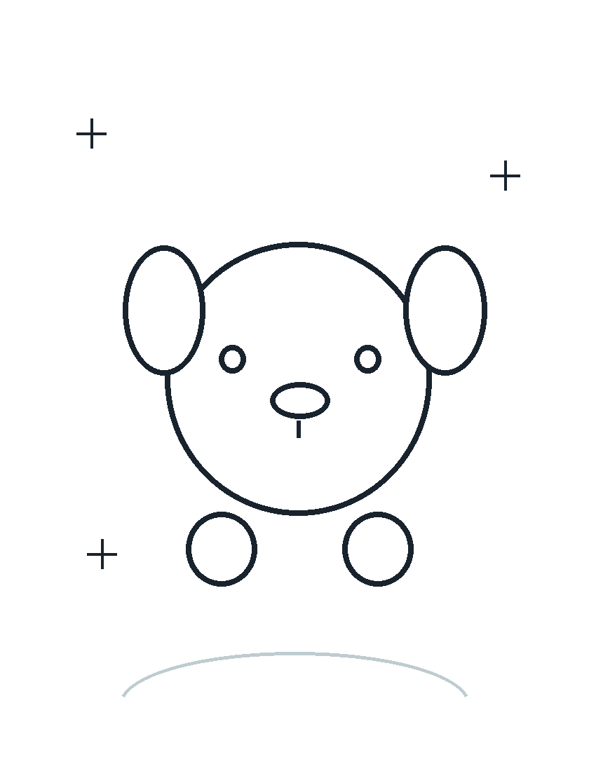 Cachorrinho feliz para Colorir e Imprimir