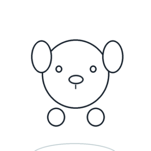 Cachorro sentado para colorir e imprimir grátis