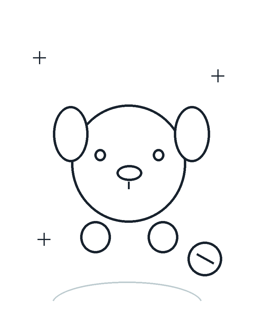 Cachorro com bola para Colorir e Imprimir