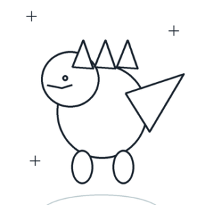 Dinossauro amigável para colorir e imprimir grátis
