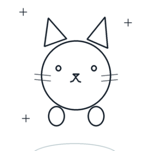 Gato fofo para colorir e imprimir grátis