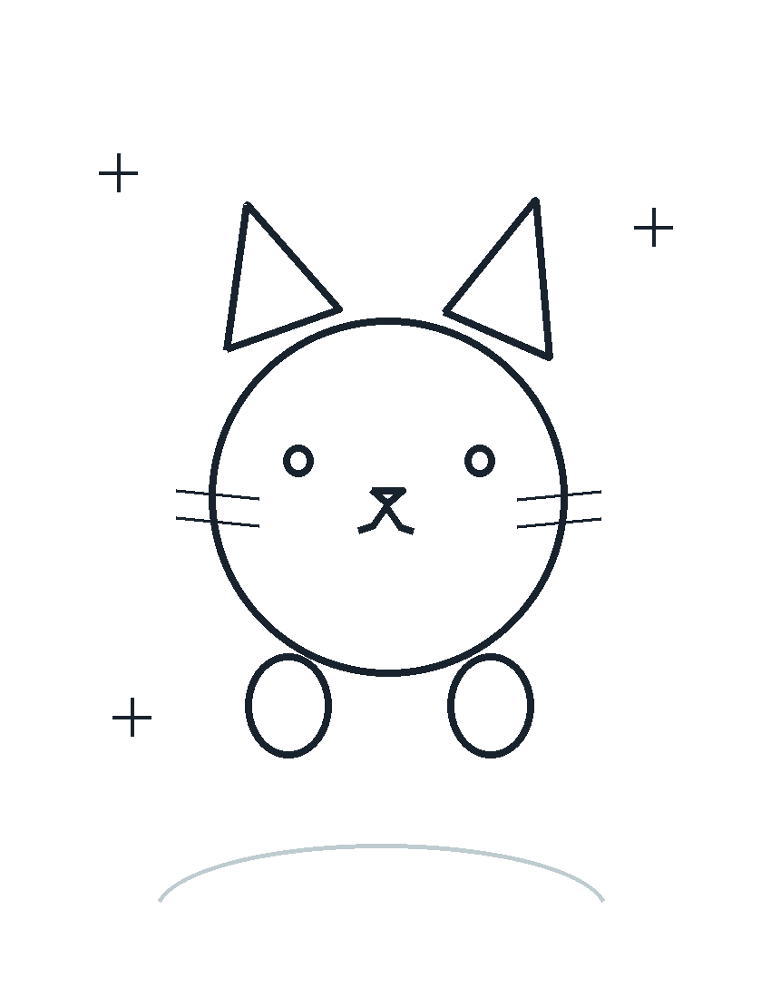 Gato fofo para Colorir e Imprimir