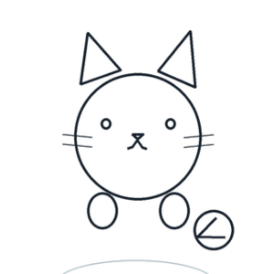 Gatinho brincando para colorir e imprimir grátis