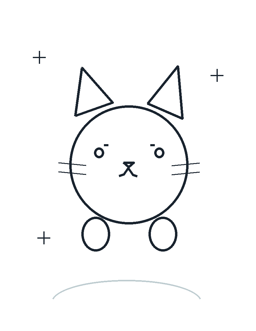 Gato dormindo para Colorir e Imprimir
