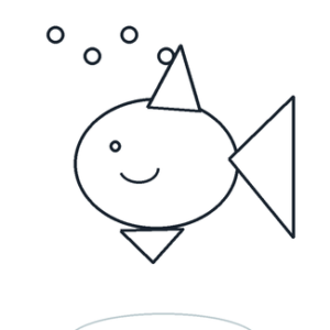 Peixe com bolhas para colorir e imprimir grátis