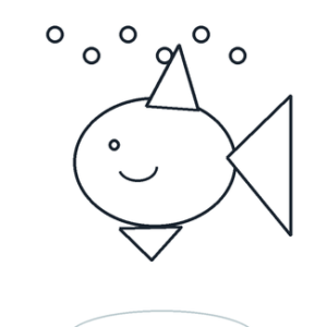 Peixe no oceano para colorir e imprimir grátis