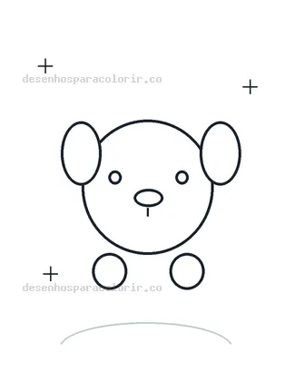 Cachorrinho feliz para Colorir e Imprimir