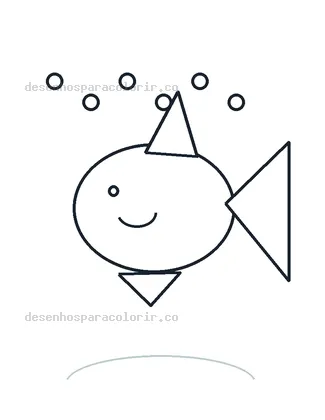 Peixe no oceano para Colorir e Imprimir