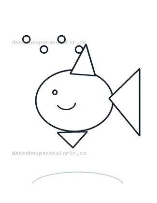Peixe com bolhas para Colorir e Imprimir