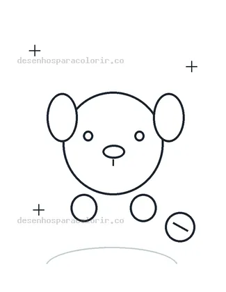 Cachorro com bola para Colorir e Imprimir