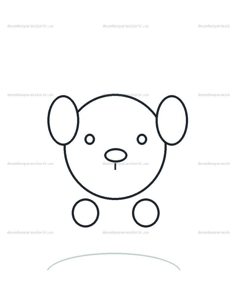 Cachorro sentado para Colorir e Imprimir