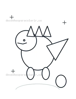 Dinossauro com ovo para Colorir e Imprimir