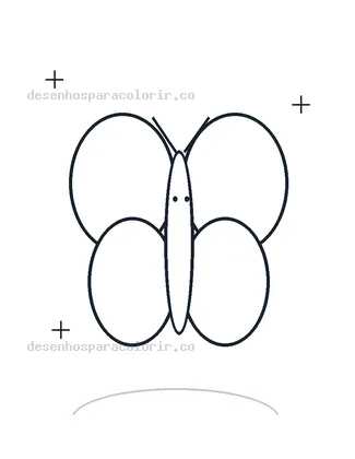 Borboleta sorridente para Colorir e Imprimir