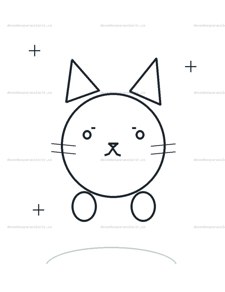 Gato dormindo para Colorir e Imprimir