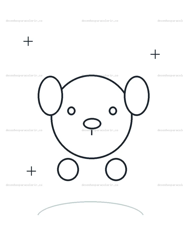 Cachorrinho feliz para Colorir e Imprimir