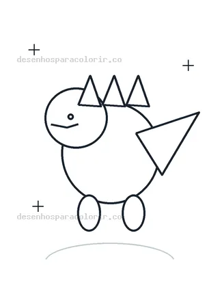 Dinossauro amigável para Colorir e Imprimir