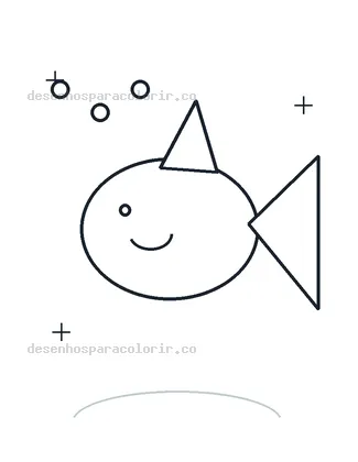 Peixinho feliz para Colorir e Imprimir