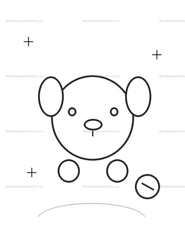 Cachorro com bola para Colorir e Imprimir