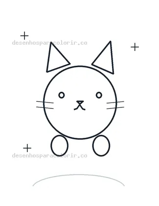 Gato fofo para Colorir e Imprimir