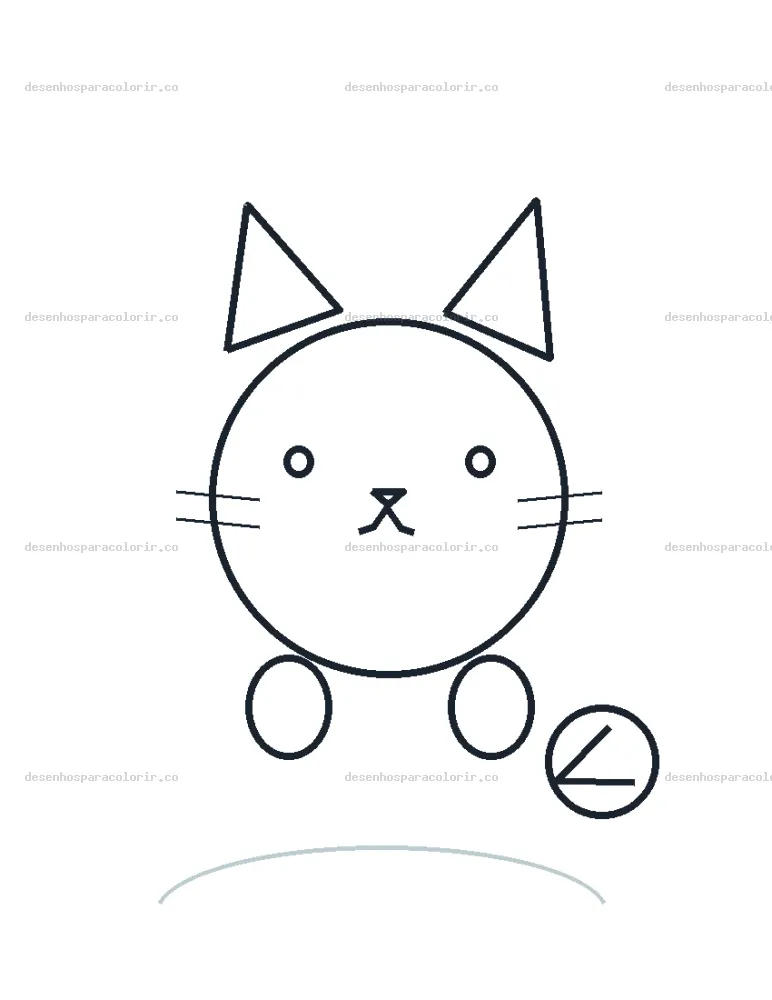 Gatinho brincando para Colorir e Imprimir